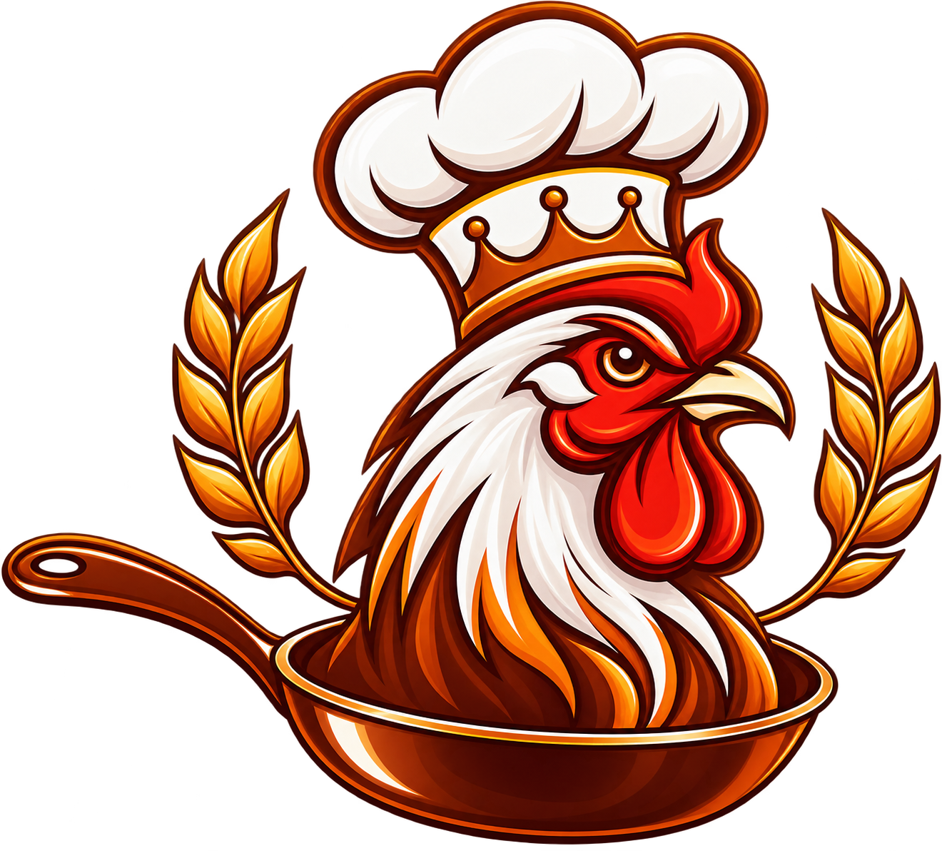 Coq chef illustré